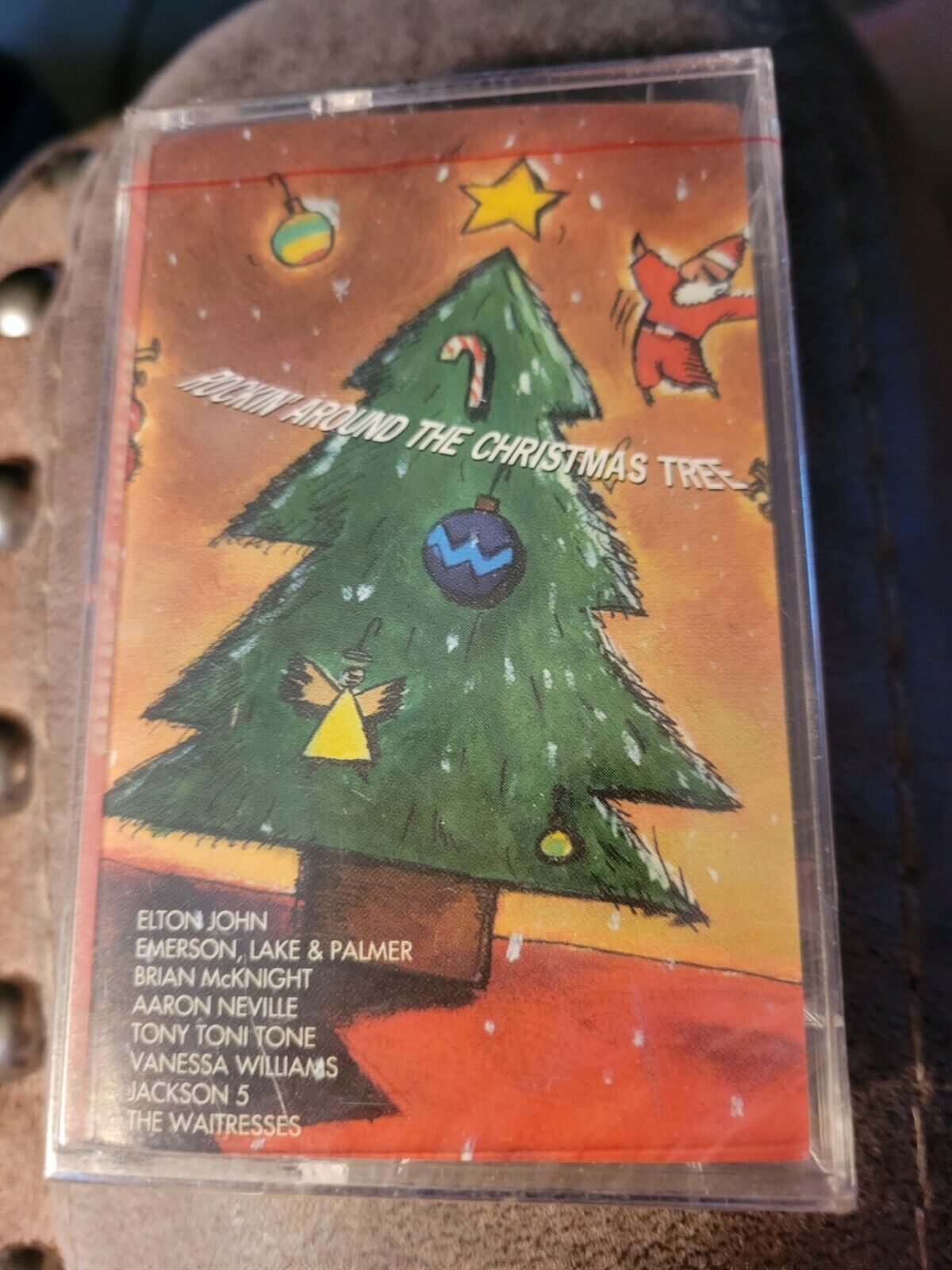 VTG Christmas Holiday CASSETTE Rockin\' Around the Christmas Tree 1994 Elton John