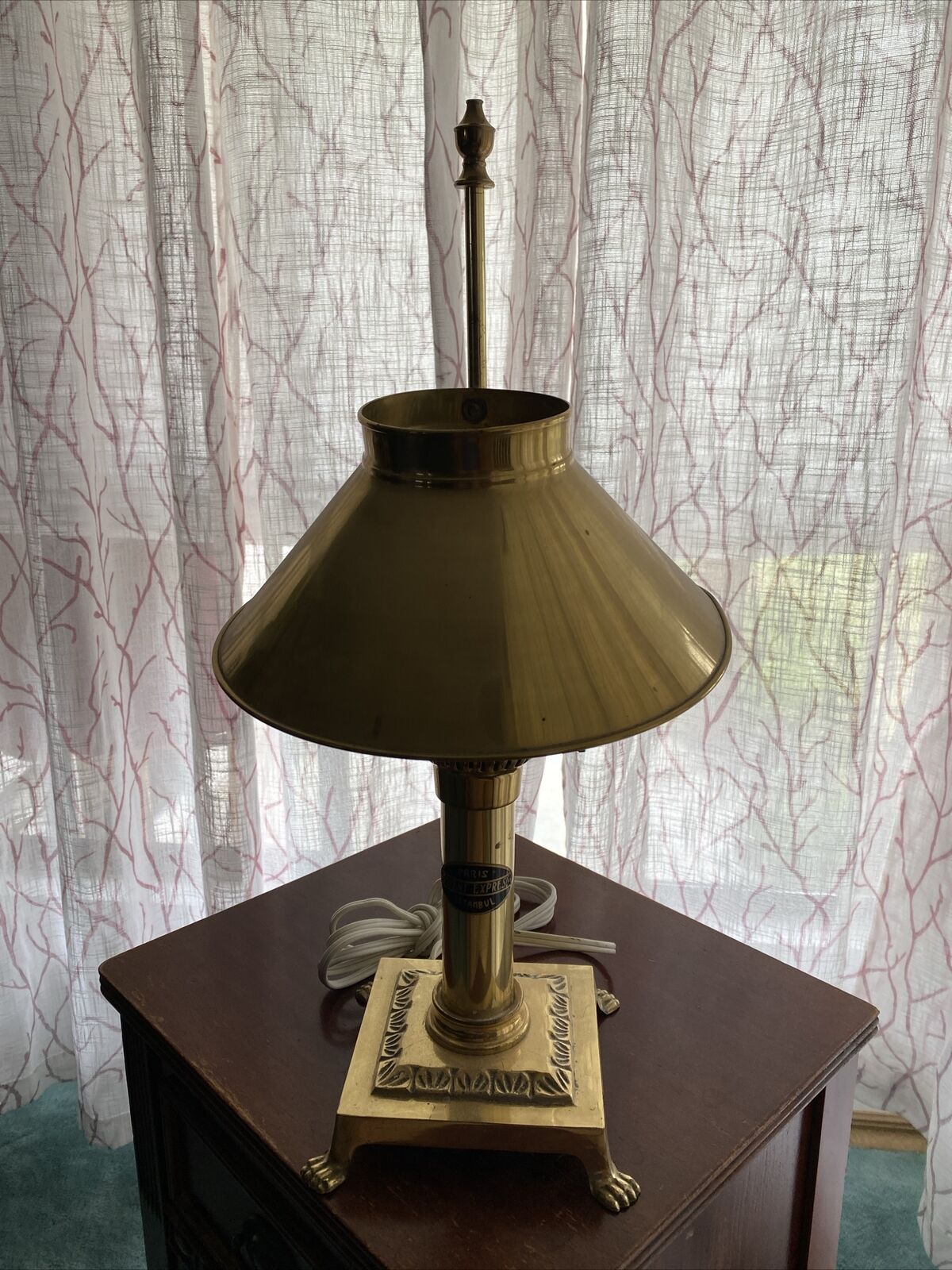 vintage solid brass table lamp