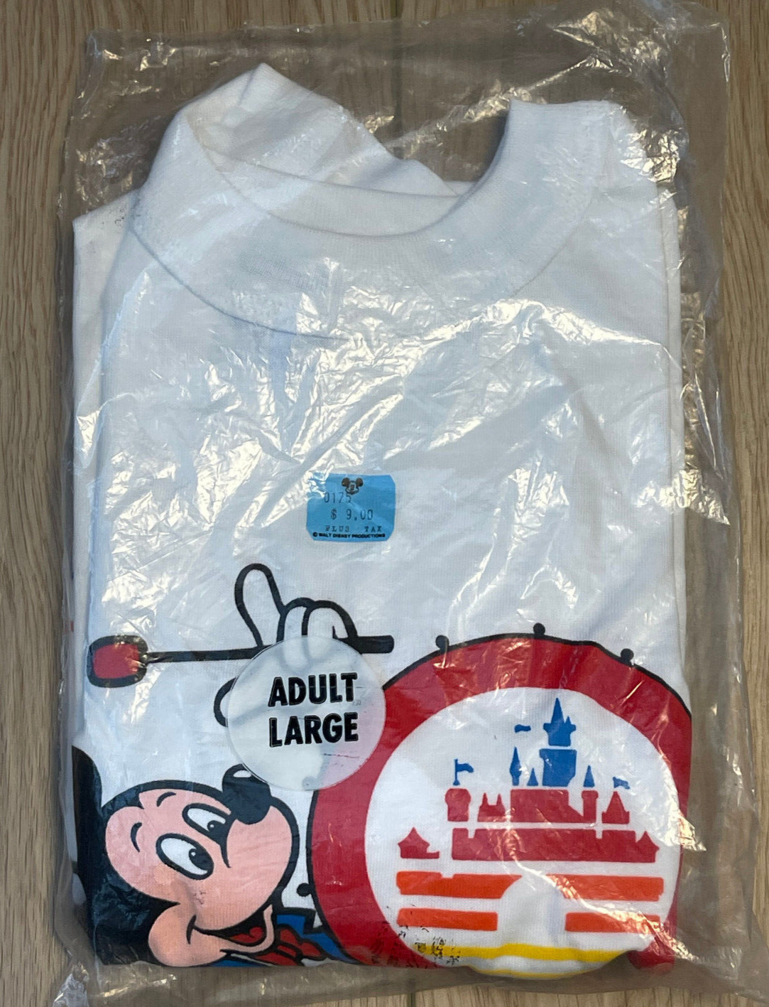 Vintage 1980s Disneyland Mickey Mouse t-shirt ADULT size L Sealed in Orig Pkg