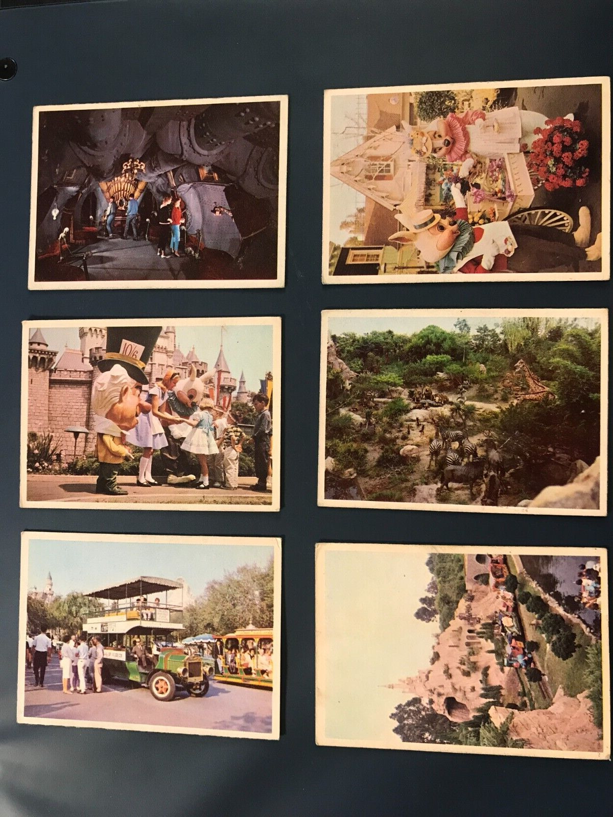1965 Donruss Disneyland Blue Back Cards Lot of 6 - #9,11,12,20,22&28