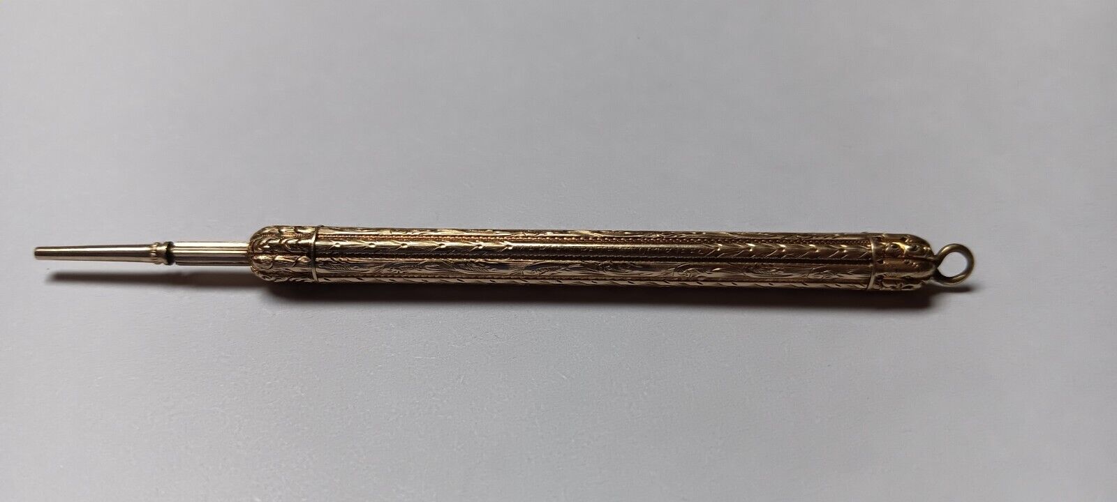 1854 Antique 14K Gold  Mechanical Pencil Propelling Mabie Todd Co