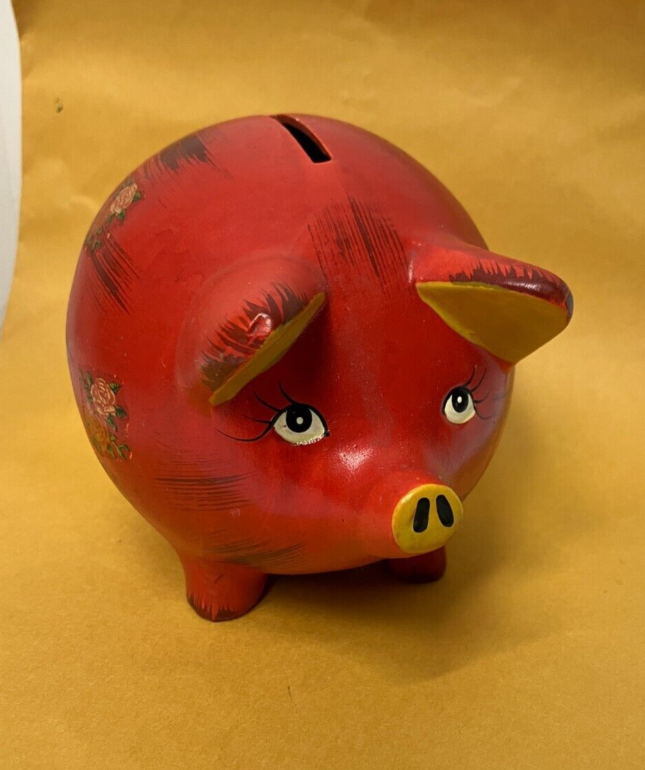 VINTAGE OUR OWN IMPORTS CHALKWARE PIGGY BANK