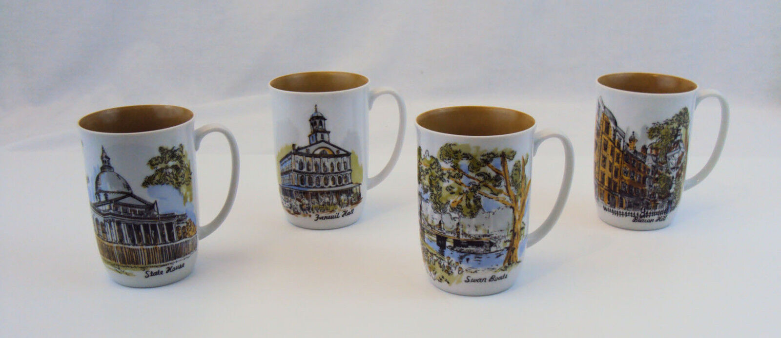 Collectible Vintage Coffee Mugs R.H. Stearns Cups Souvenir Boston Massachusetts