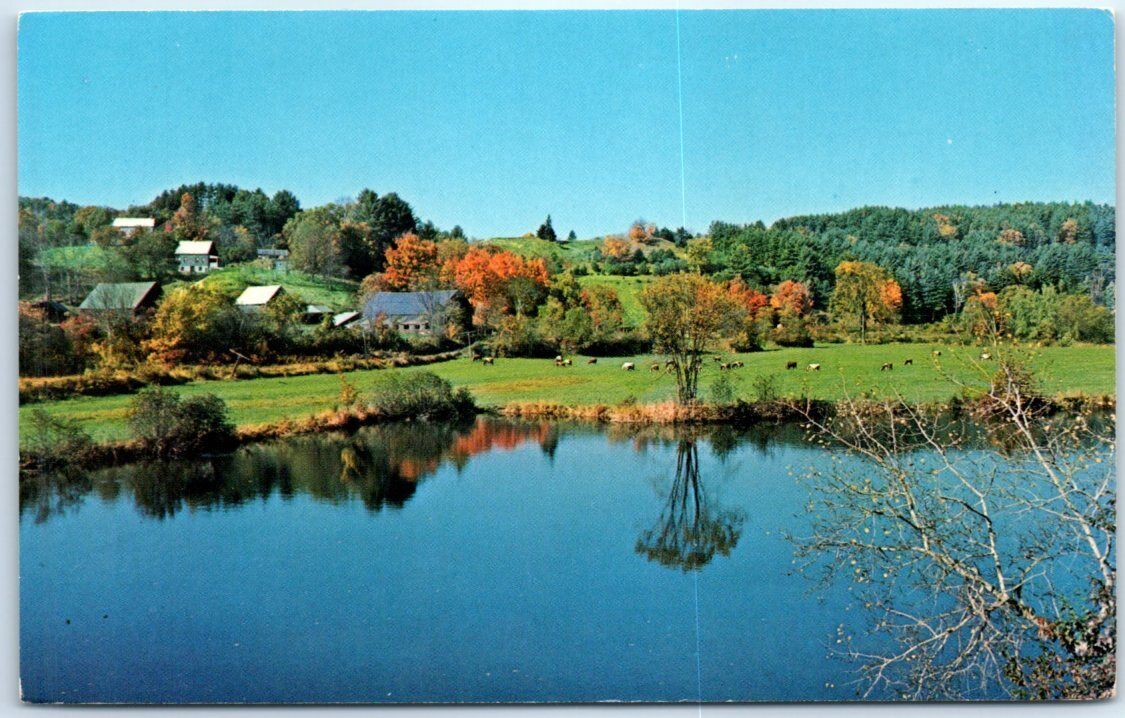 Postcard - A Touch Of Fall, New England countryside - New England