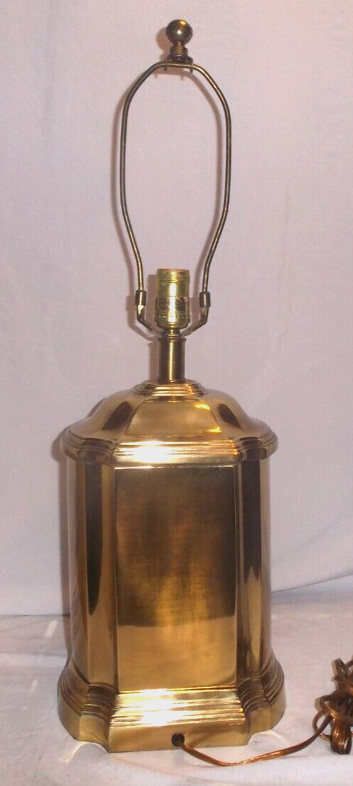 Vintage Frederick Cooper Chicago Brass Ginger jar Table Lamp Signed
