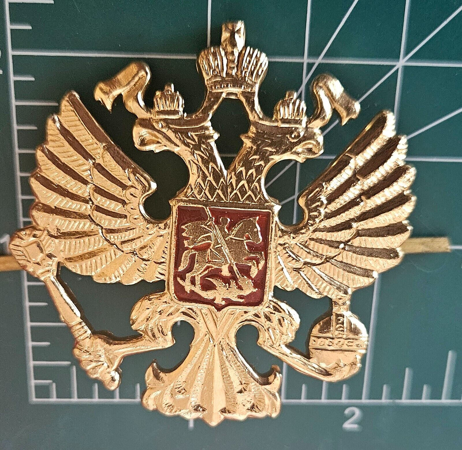 Russian Federation Army Imperial Eagle Military Hat Badge