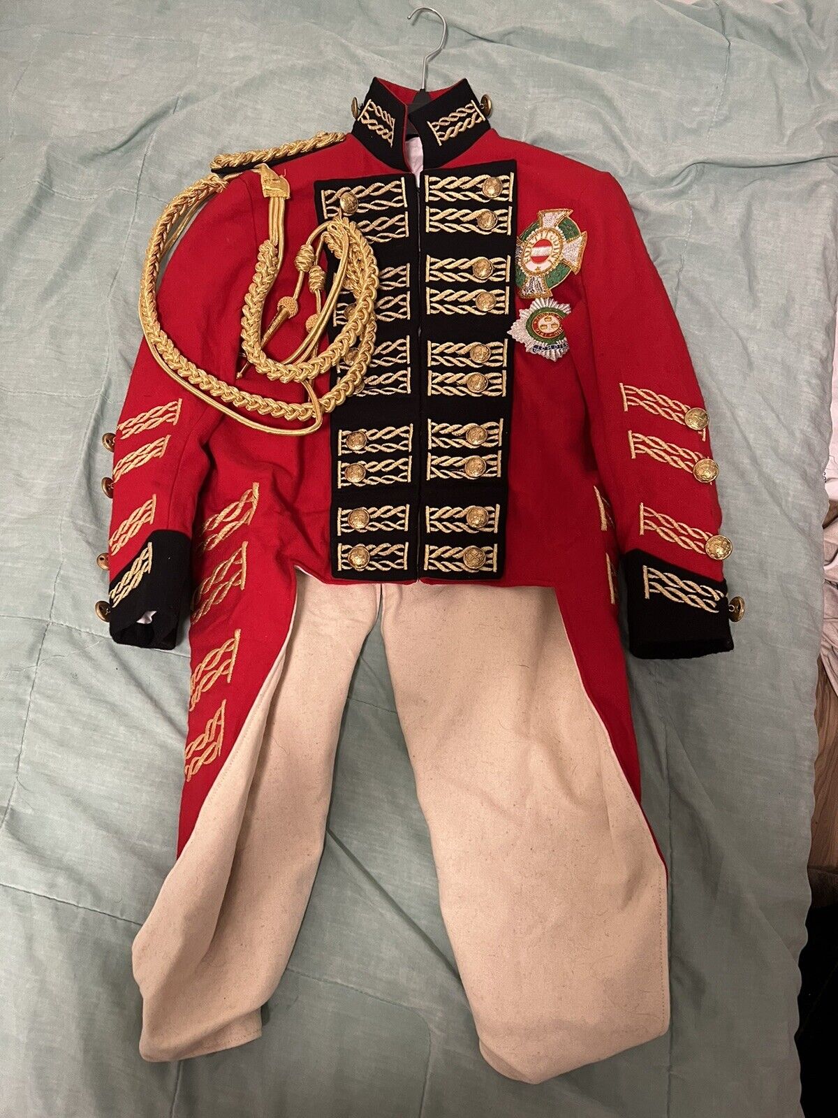 Napoleonic Reenactment British Major Generals Red Frock  Tunic Coat