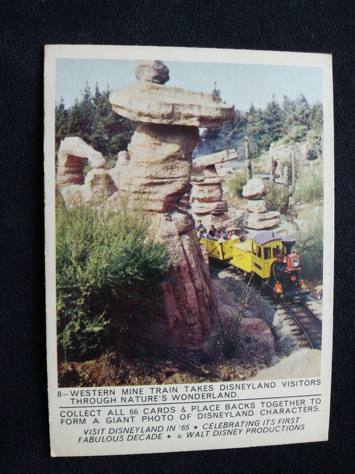 1965 Donruss Disneyland Card # 8 Western Mine Train... (VG/EX)
