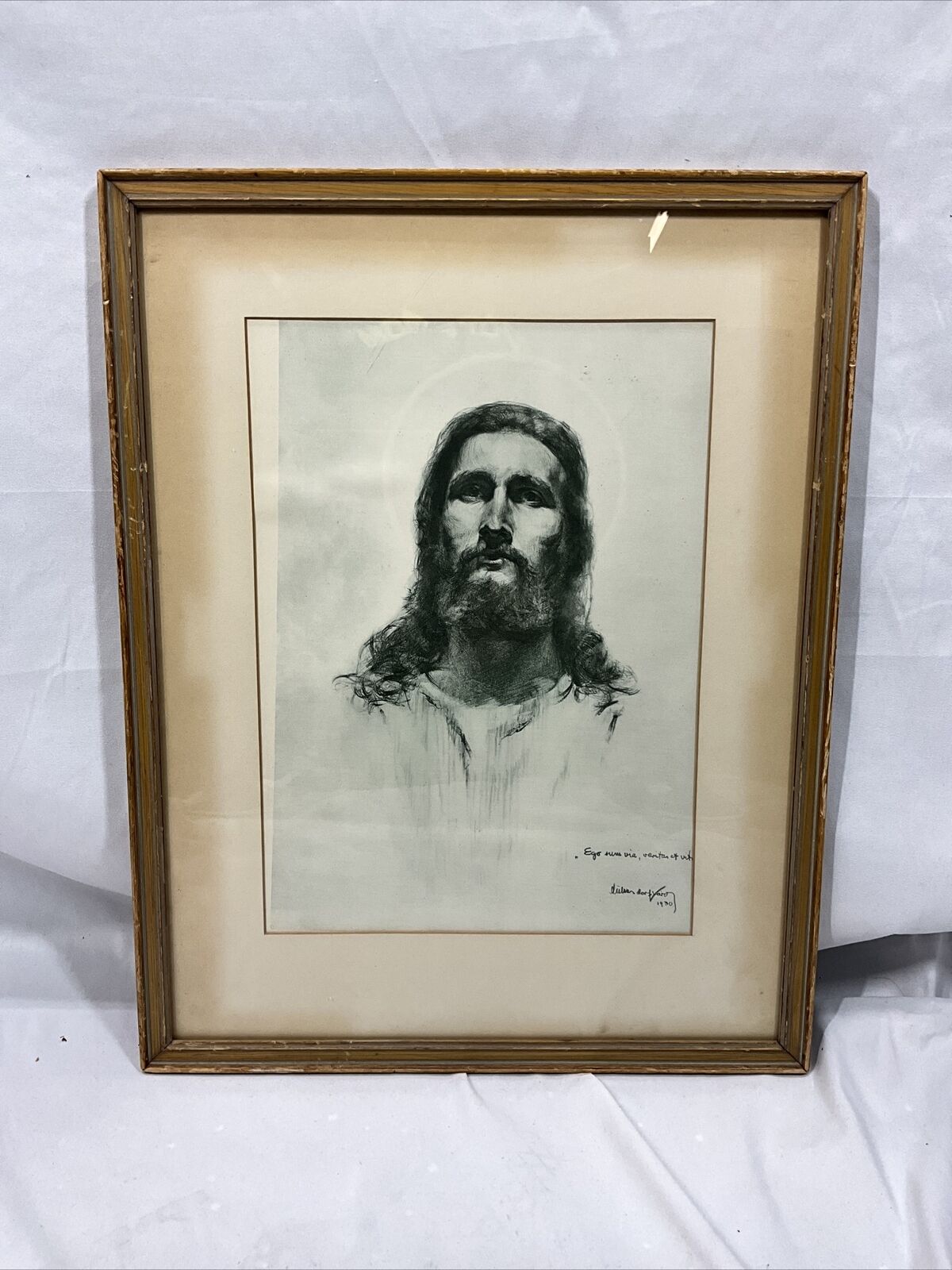Framed, Signed Print of Jesus