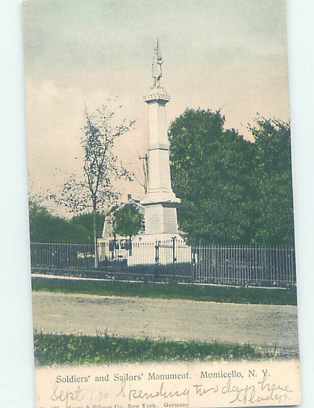 Pre-1907 MILITARY SCENE Monticello In Catskills - Near Liberty NY AF8971