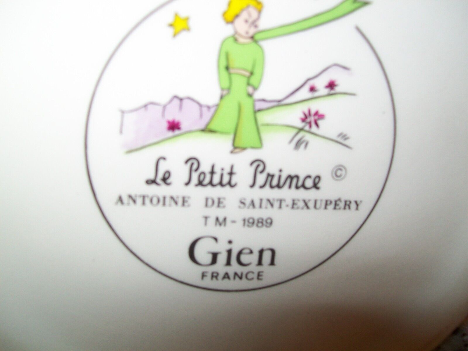 Rare Le Petit Prince porcelain coffee pot Gien France 1989 - The Little Prince