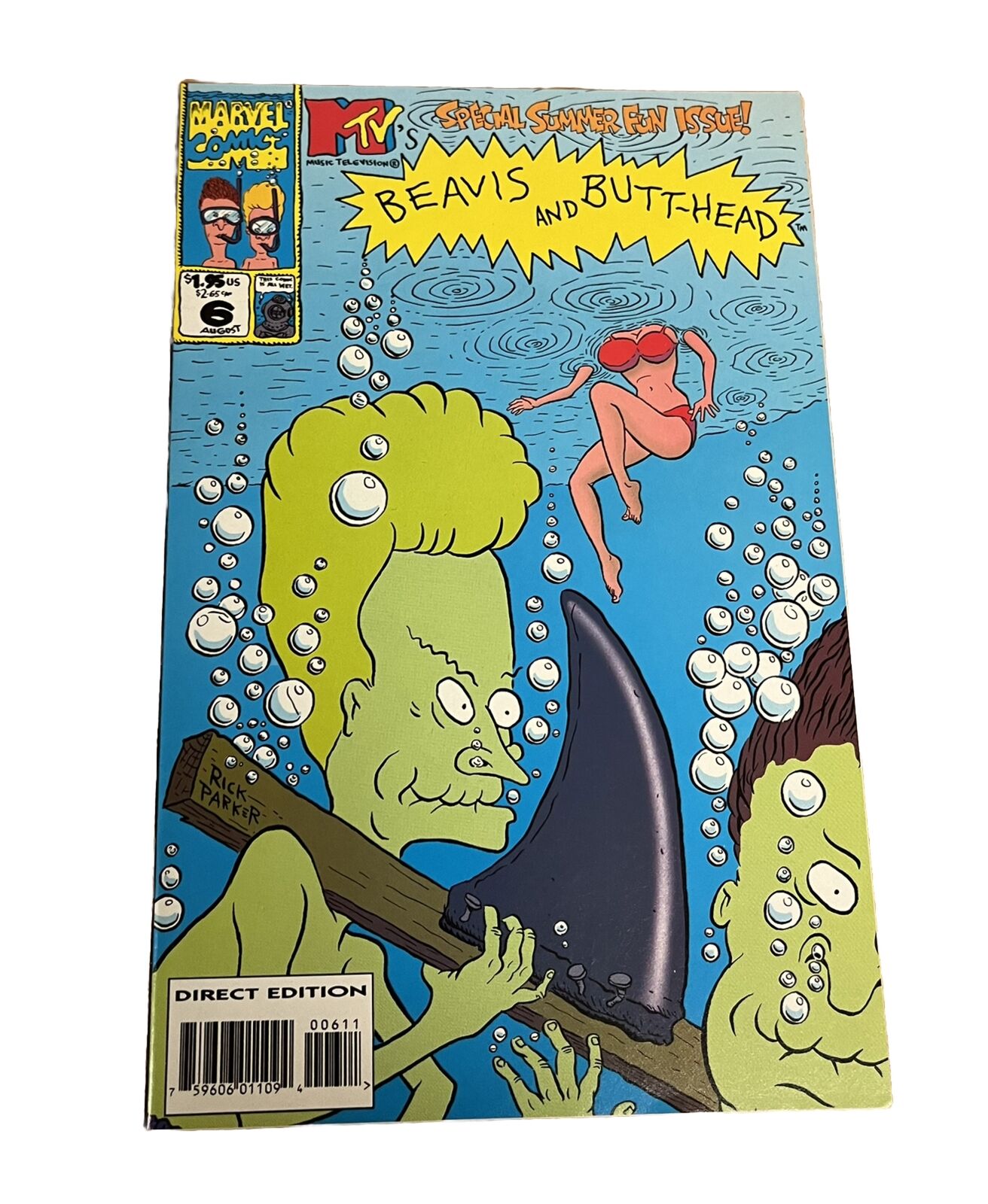 Beavis and Butthead Comic Book Issue #6 Marvel MTV 1994 Cartoon TV Show 90s