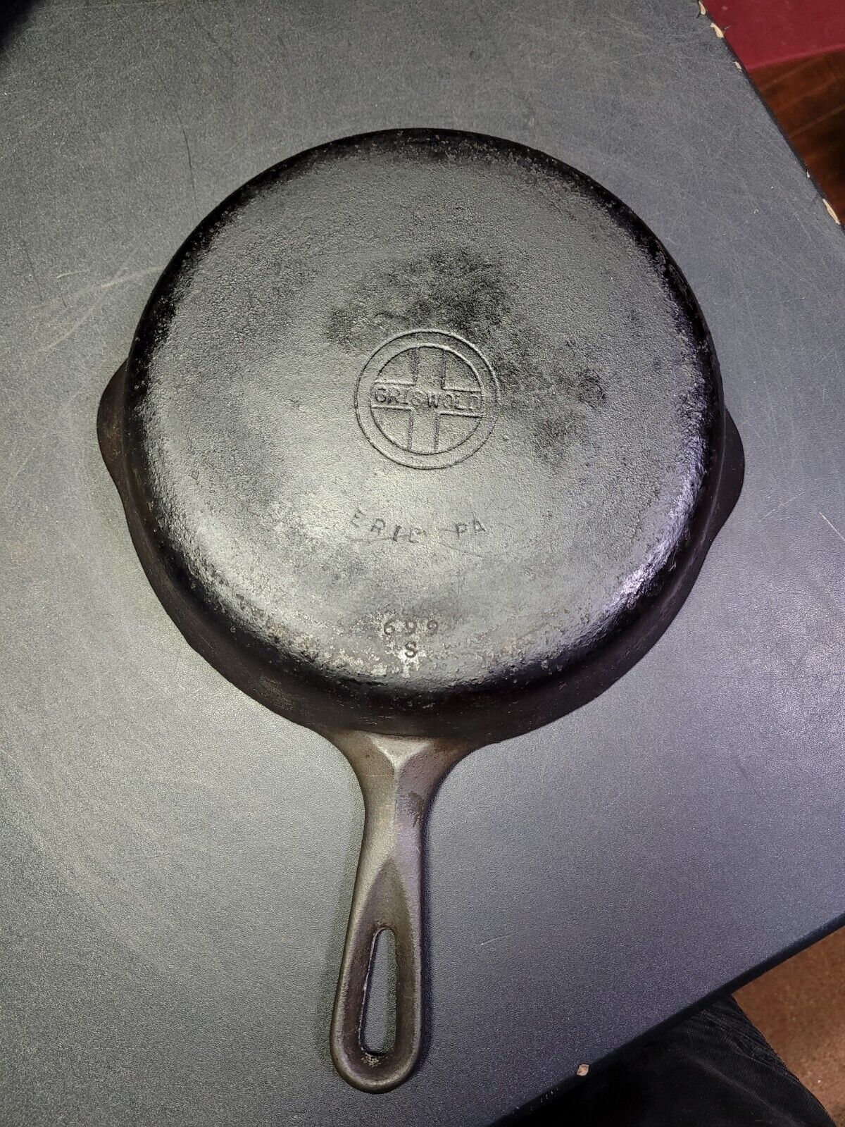 Vintage Griswold No. 6 Cast Iron Skillet 699S Small Logo Well Seasoned