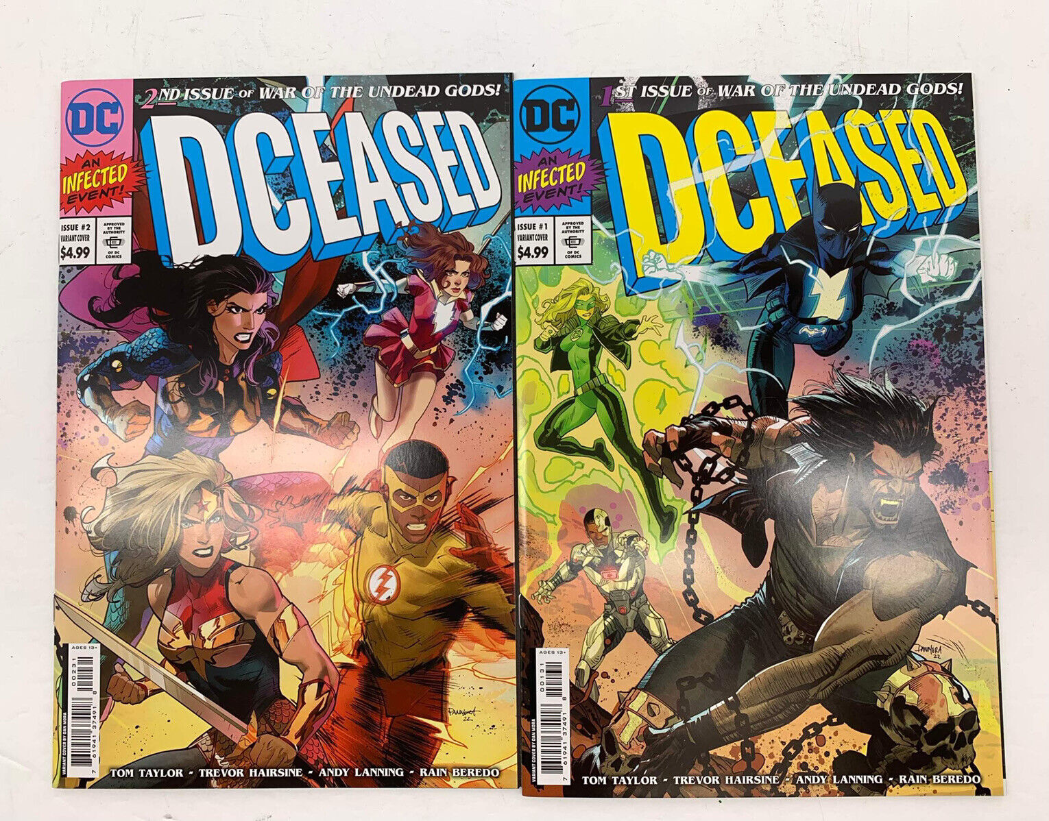 DC Dceased War of the Undead Gods #1 & #2 (of 8) Variant Cover By Dan Mora