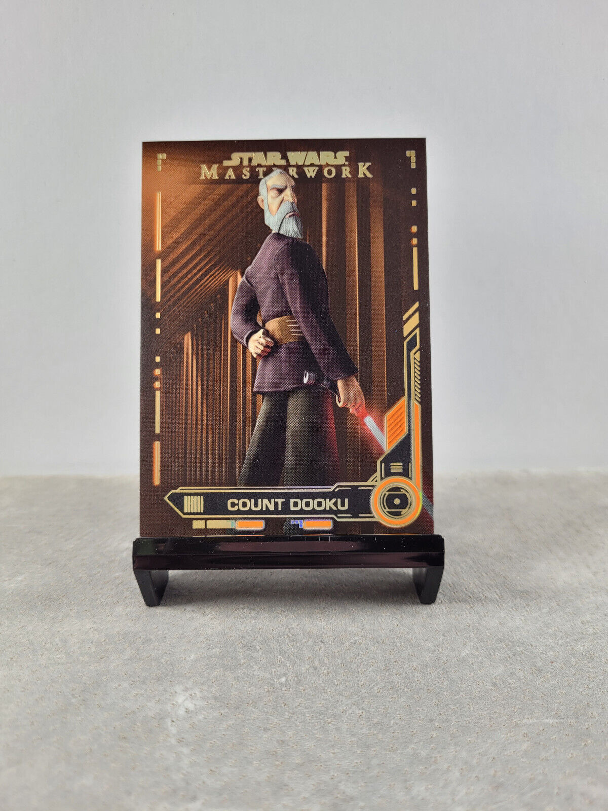 2019 Topps Masterwork Star Wars #73 Count Dooku Orange Parallel 9/10