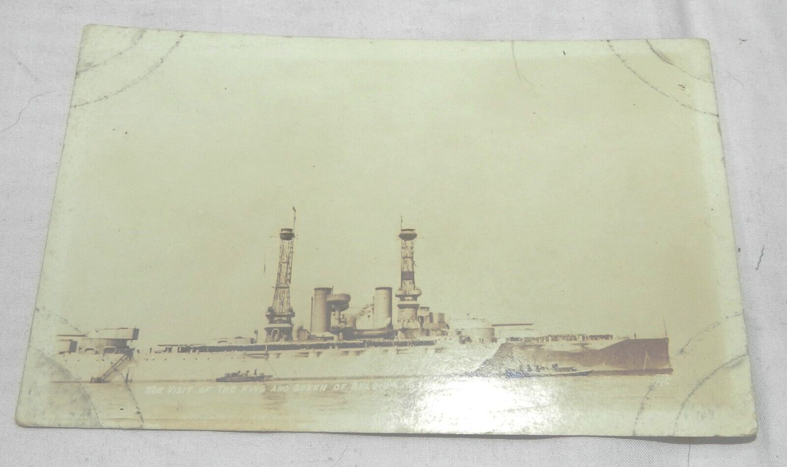 RPPC Real Photo Postcard of the USS New York Battleship