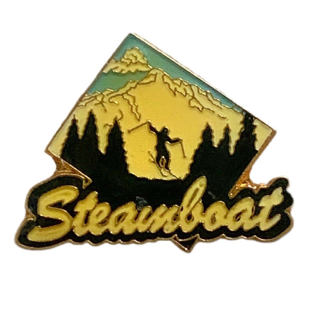 Vintage Steamboat Ski Resort Colorado Scenic Travel Souvenir Pin