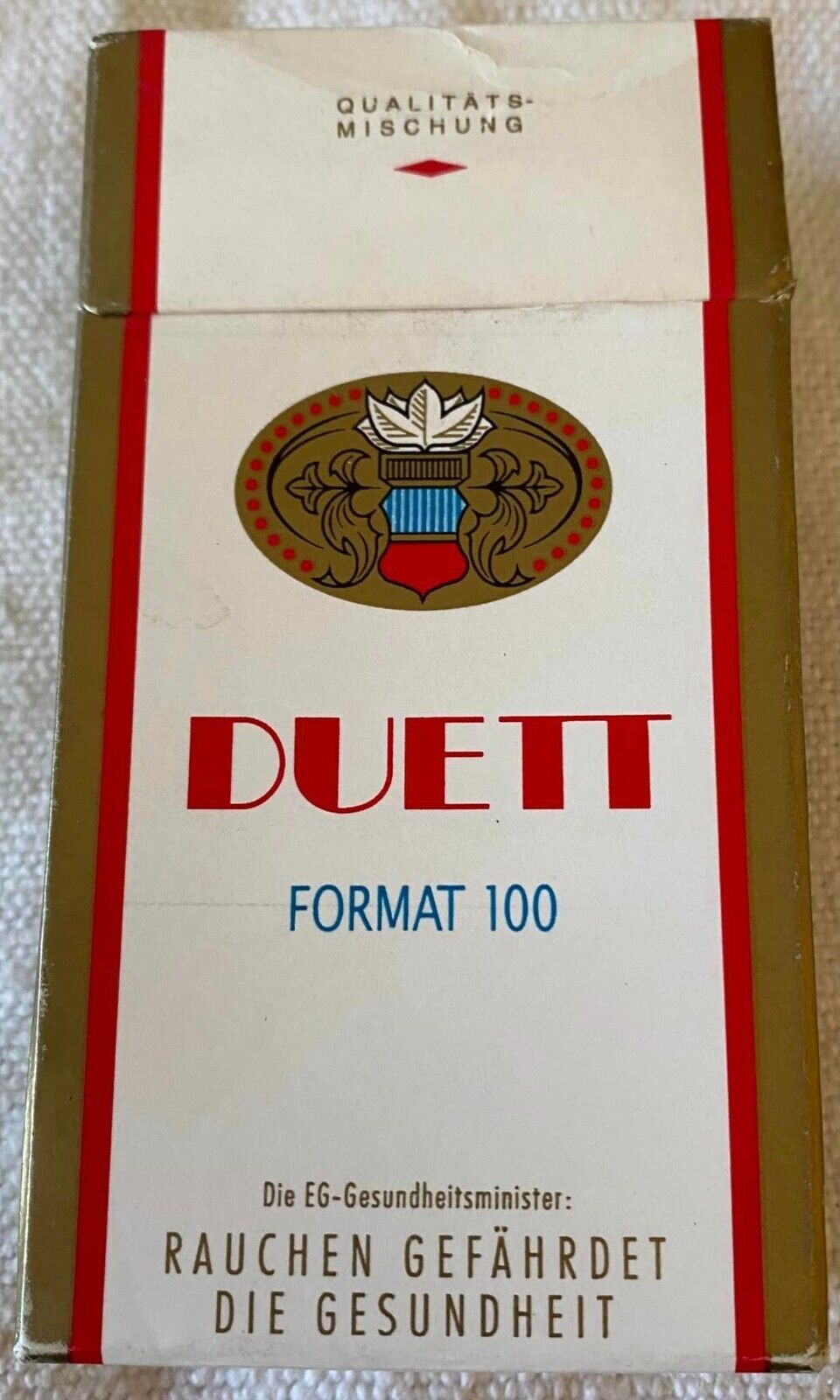 Vintage Duett Format 100 Extra Cigarette Cigarettes Cigarette Paper Box Empty
