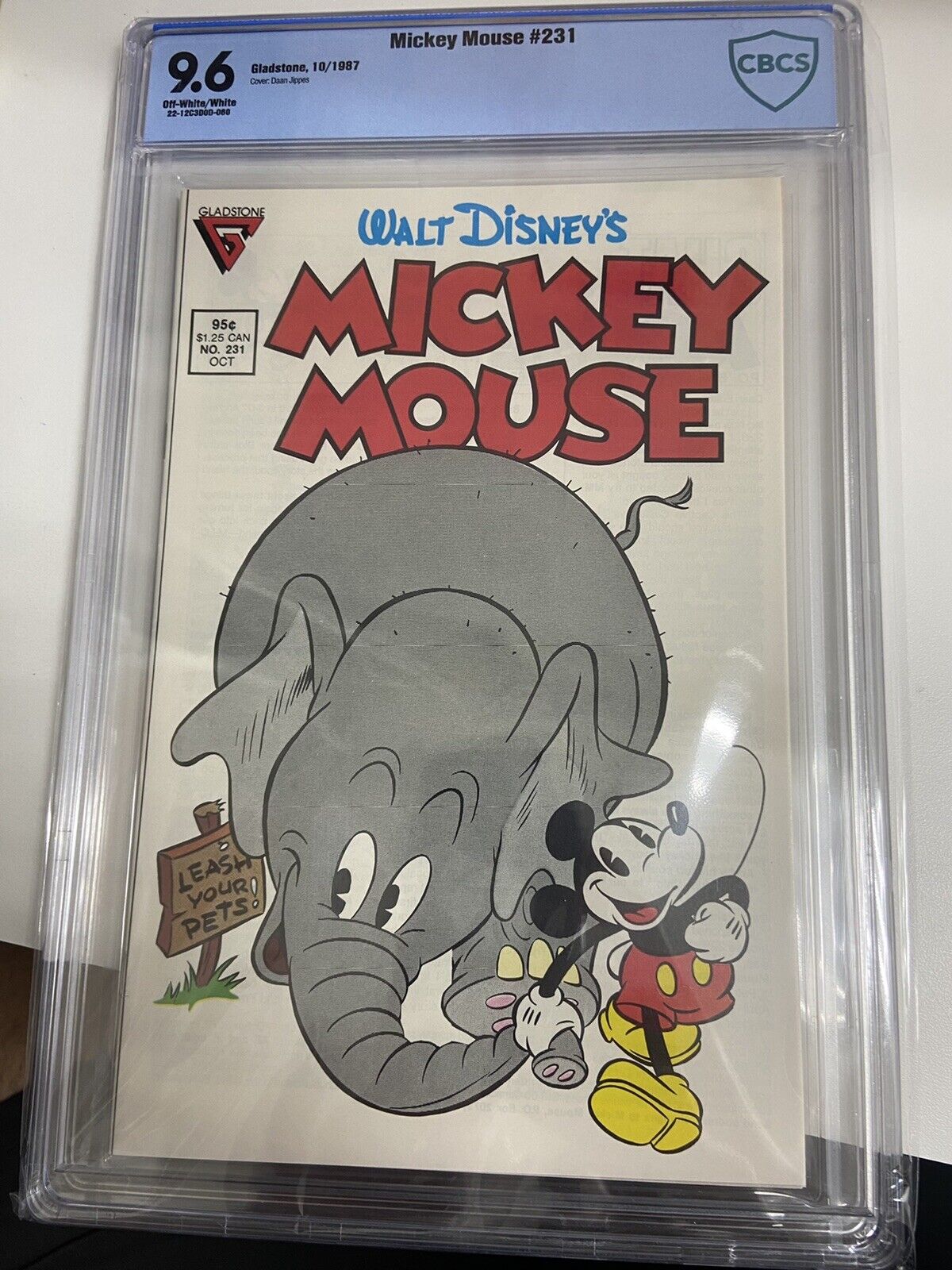 Mickey Mouse #231 Gladstone CBCS 9.6 OF/W 1987  💥ZERO ON THE CENSUS 💥