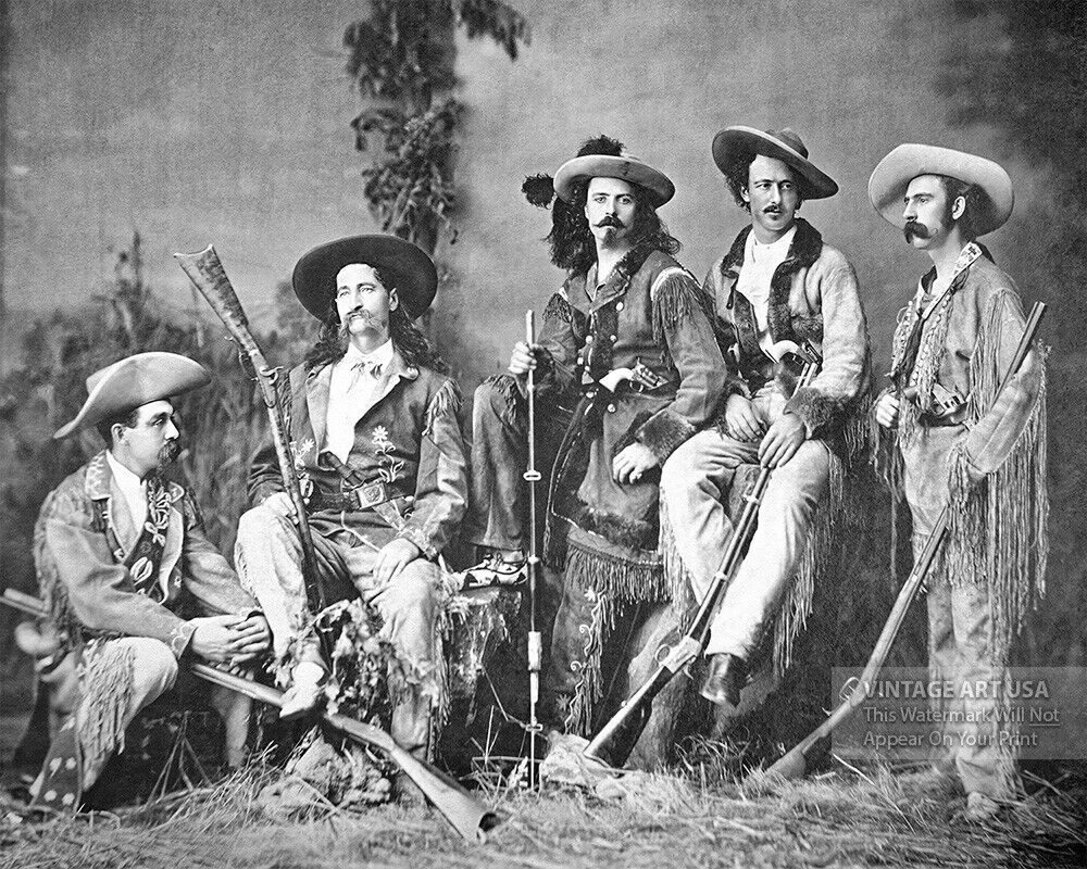 1872 Old West Photo - Featuring Wild Bill Hickok, Buffalo Bill Cody, Texas Jack