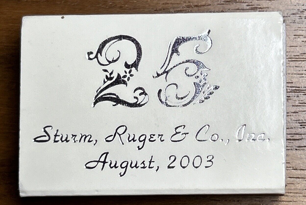 Sturm Ruger & Co., Inc. August, 2003, 25 Anniversary Matchbook