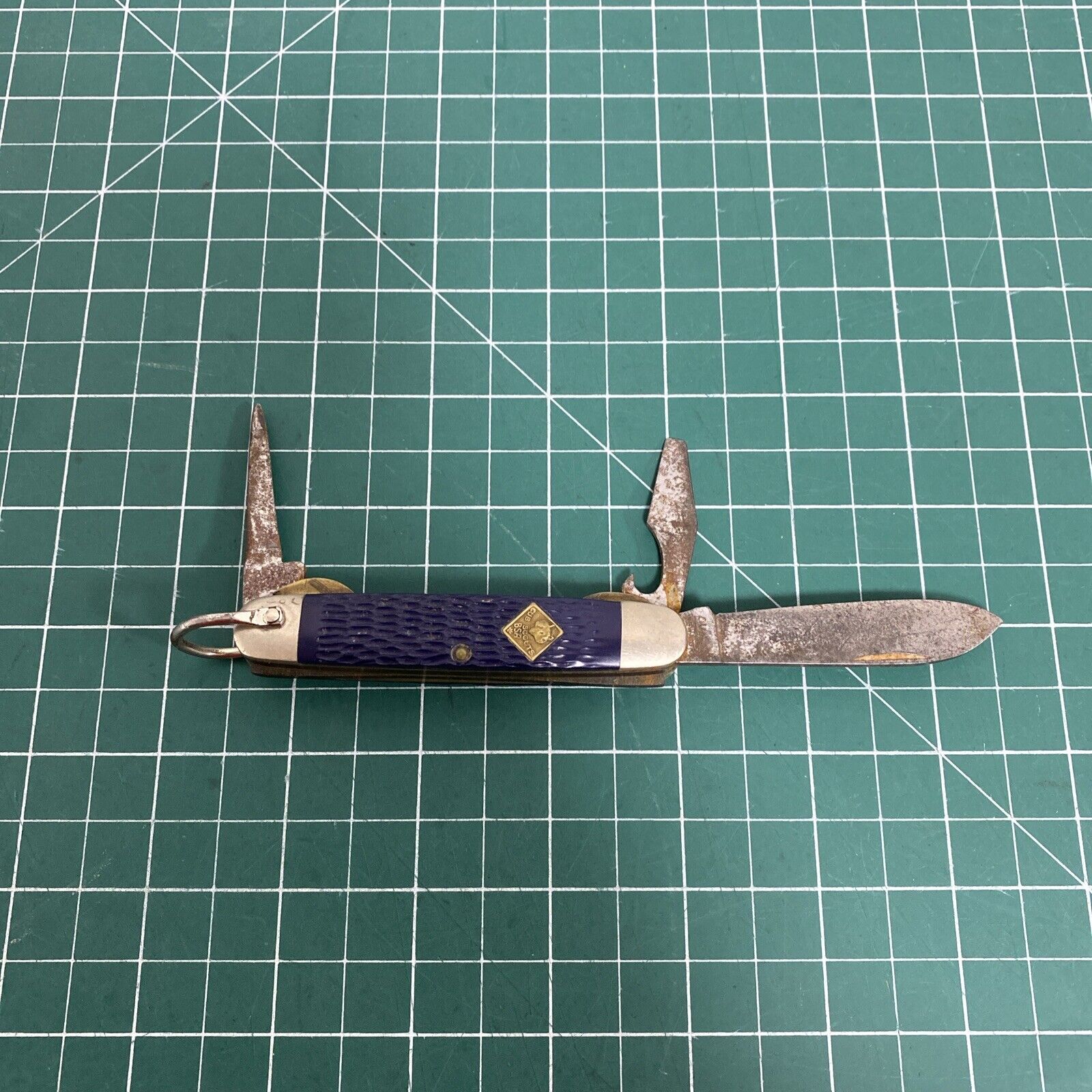 Cub Scouts Knife Made In New York USA By Camillus Multi Tool Vintage B.S.A. H3B0