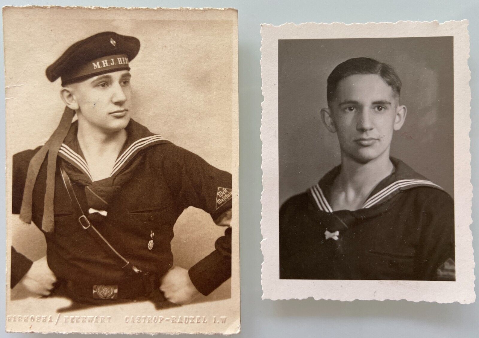 WWII Marine HJ Herne German Youth Member Kriegsmarine 3 ORIGINAL Vintage Photos