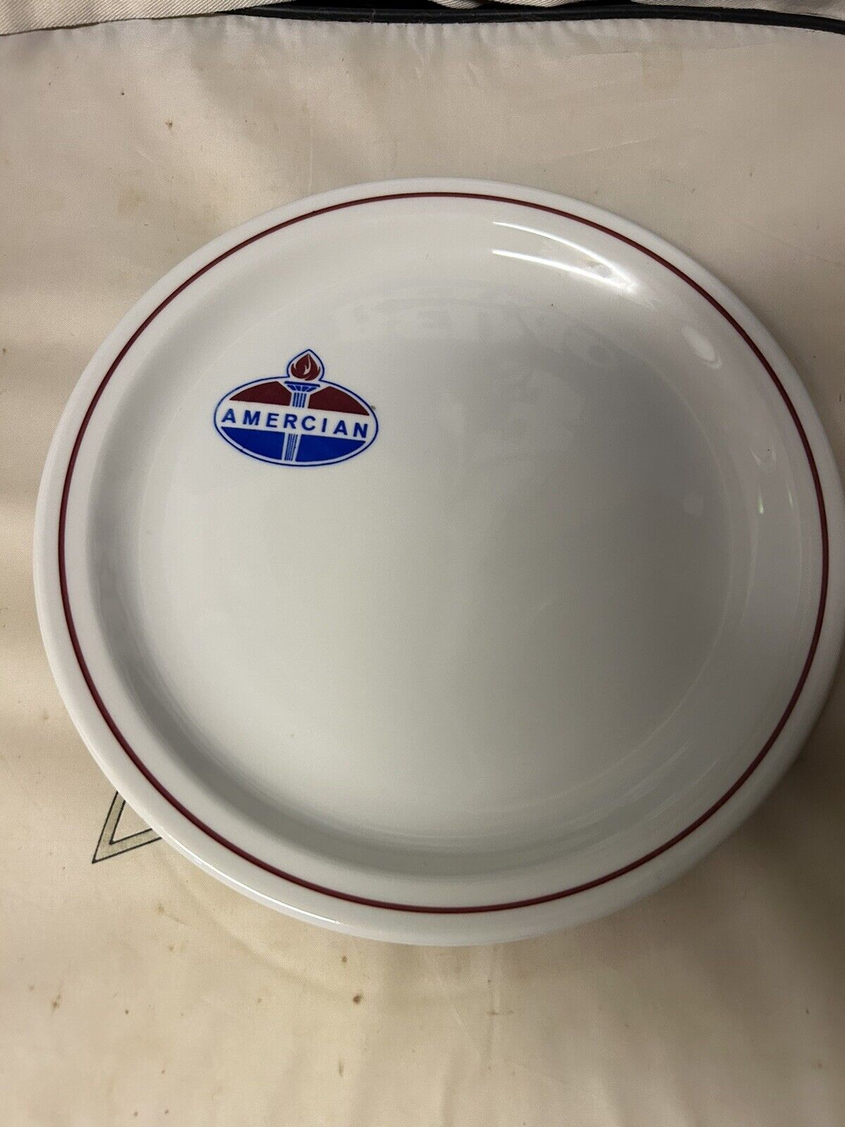 Vintage American Oil And Gas Advertisement Restiarant Ware Dinner Plate 