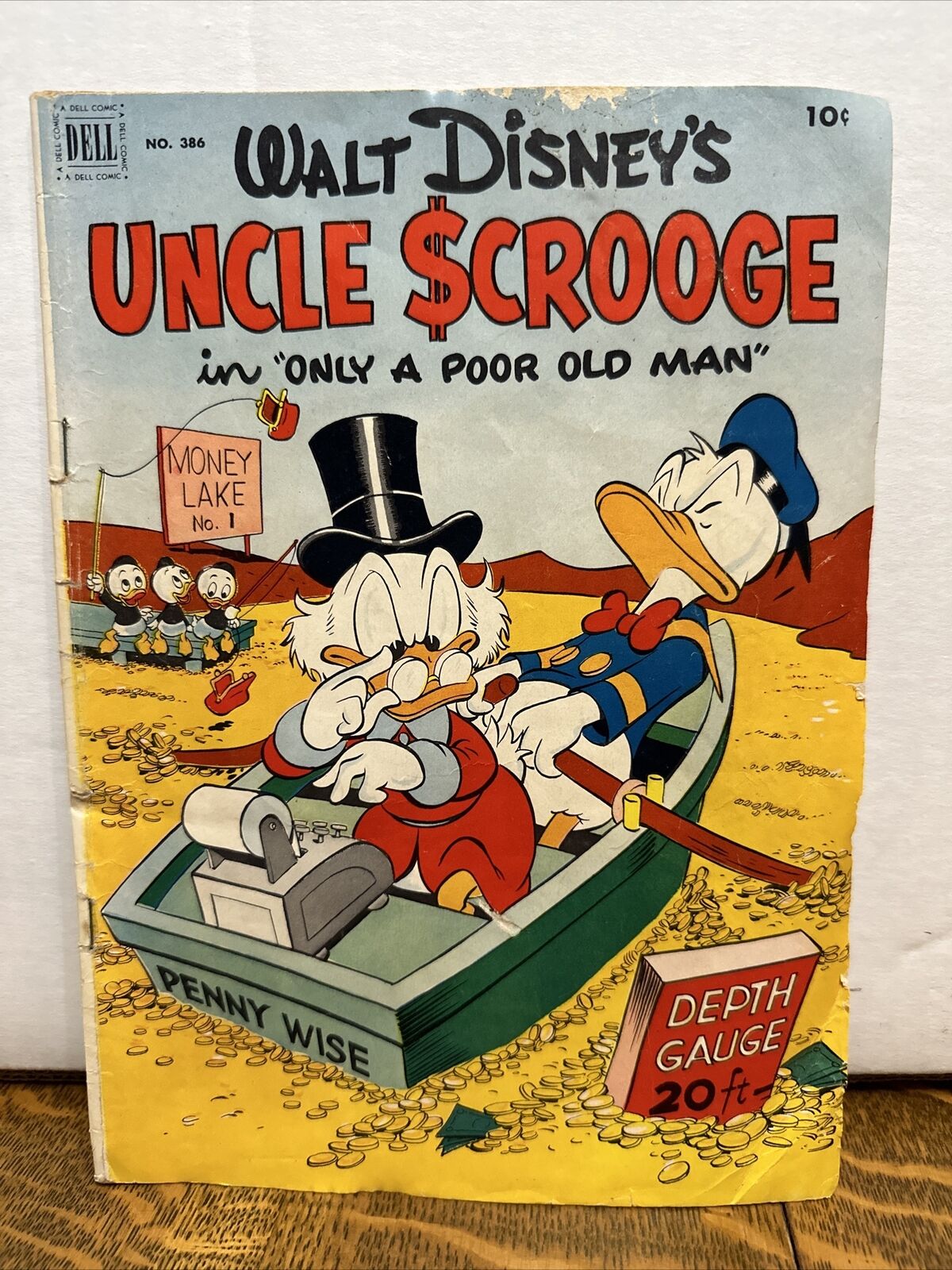 1952 WALT DISNEY'S DELL #386 UNCLE SCROOGE ISSUE #1 COMIC BOOK NICE COMPLETE 