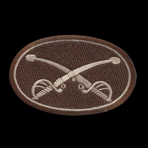 ARMY CAVALRY CROSS SABERS DES TAN HAT PATCH US ARMY