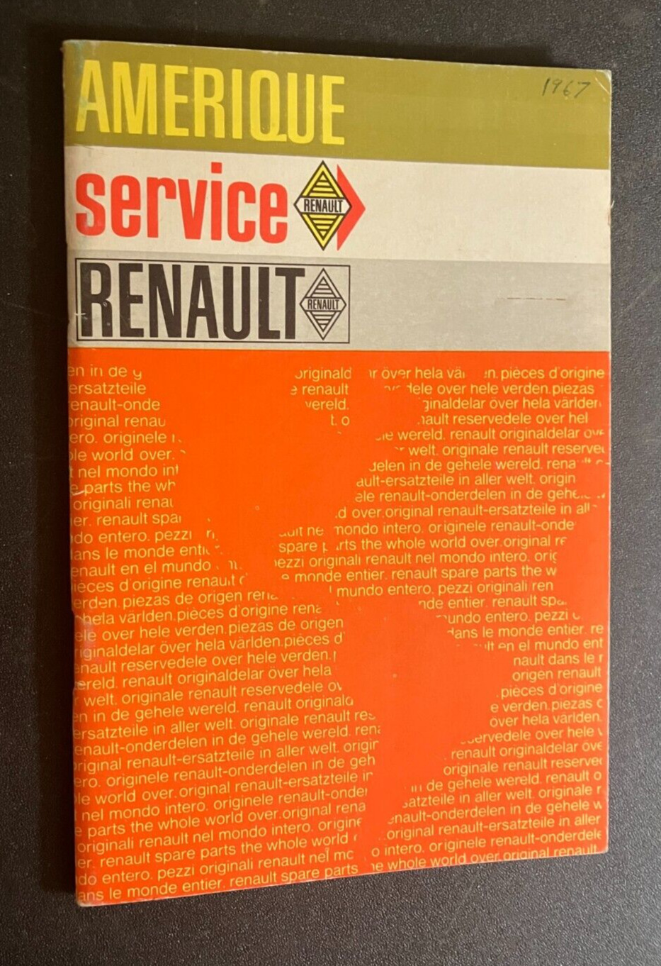 1967 American Renault Dealer Network Address Book - Original 53-page - English