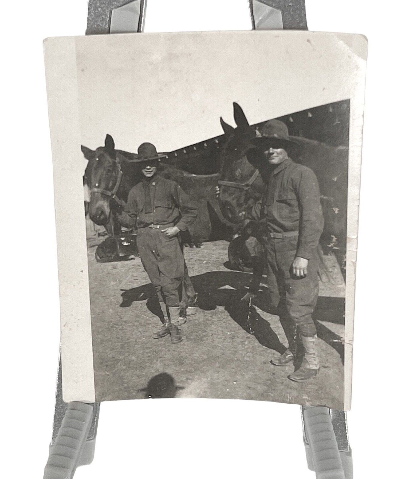 WW1 Era Photo U.S. Army Cavalry Soldiers With Horses