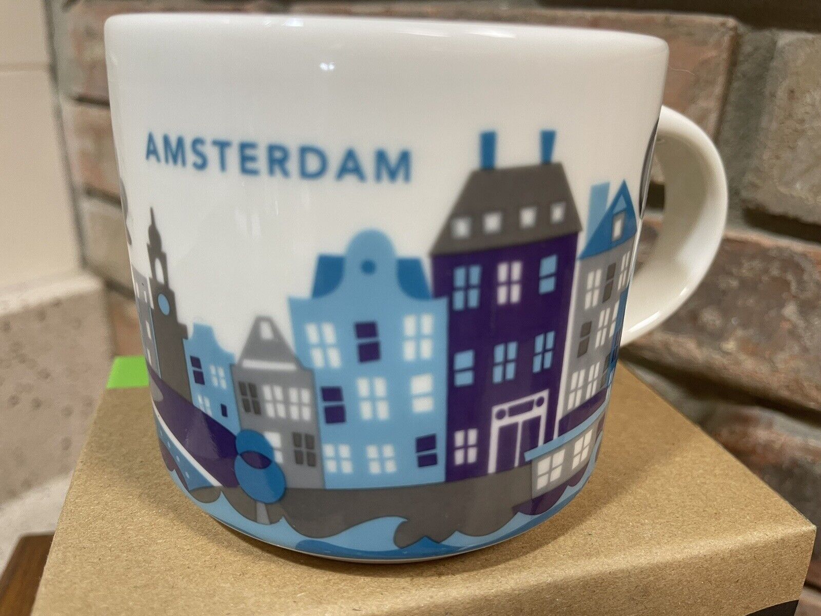 New RARE US Seller Starbucks Amsterdam You Are here 14oz Coffee Mug Cup YAH