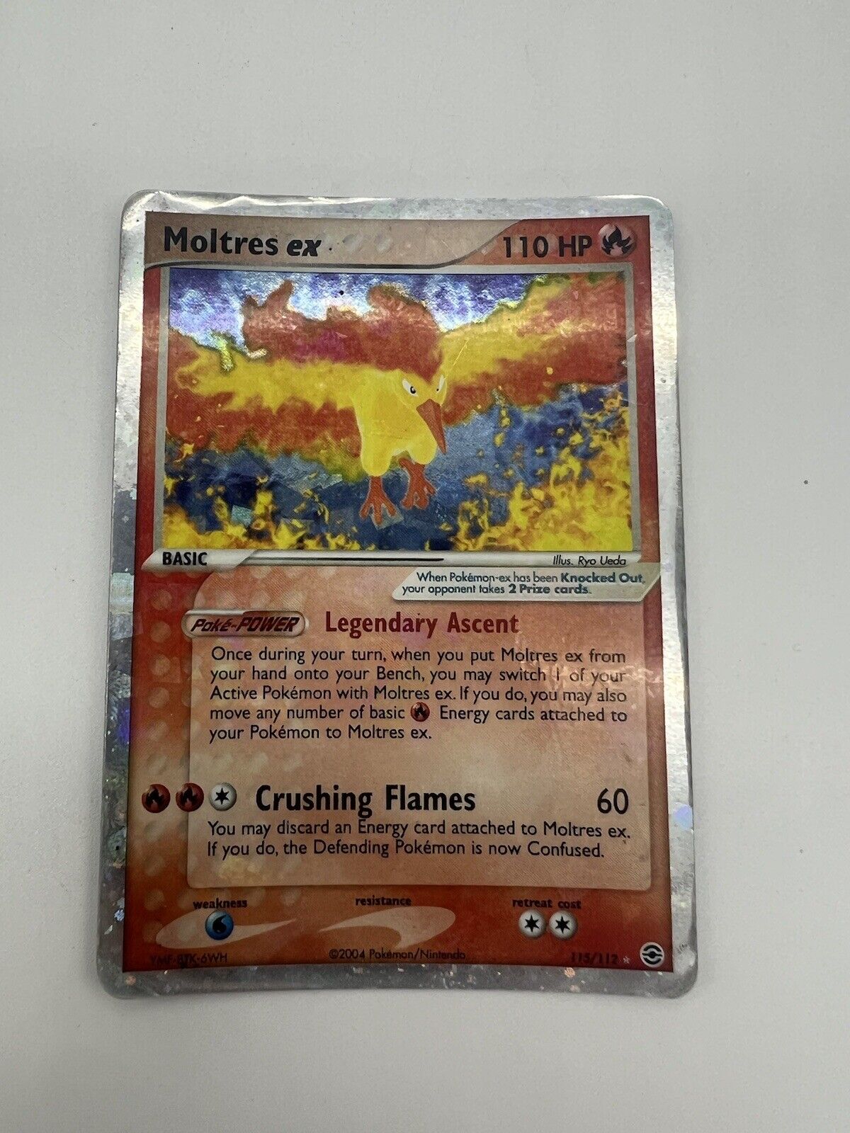 Moltres EX 115/112 EX FireRed & LeafGreen Holo Secret Rare Pokemon Card 2004