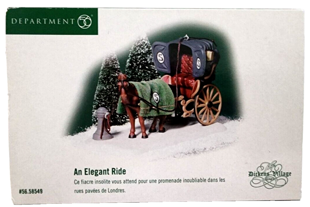 An Elegant Ride Dept 56 Dickens\' Village Series Gift Set #56.58549 Accessory