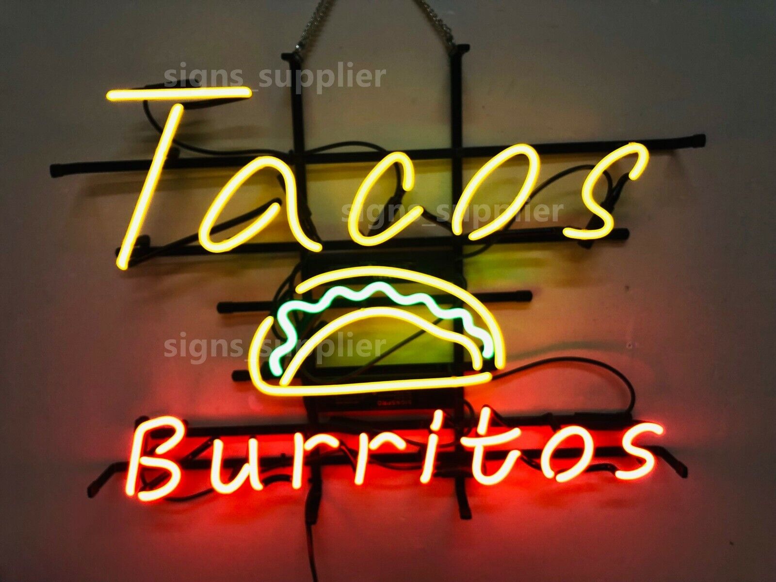 New Tacos Burritos Restaurant Beer Bar Neon Light Sign 24