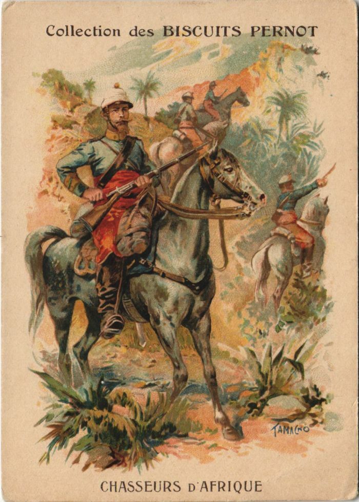 CPA AK ALGERIA Hunters of Africa - Small Litho Card (1145777)