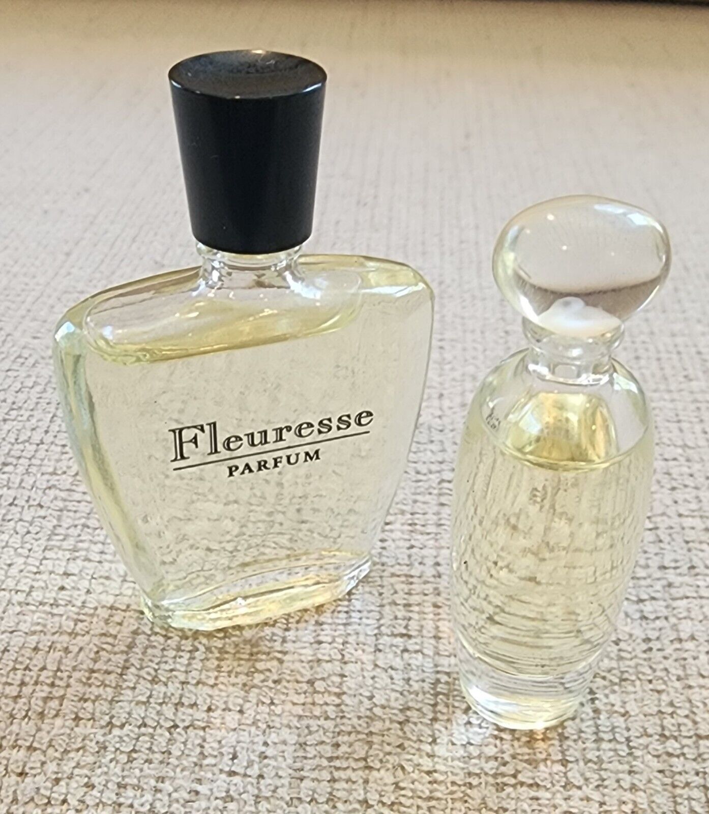 Vintage Miniature Mini Perfume Bottles Lot of  2 Flueresse Estee Lauder