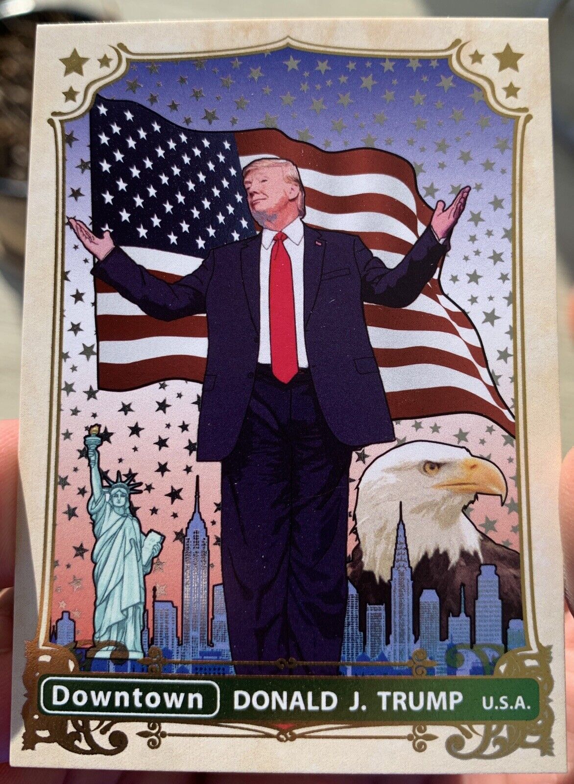 Donald Trump Downtown Custom Trading Card #/500