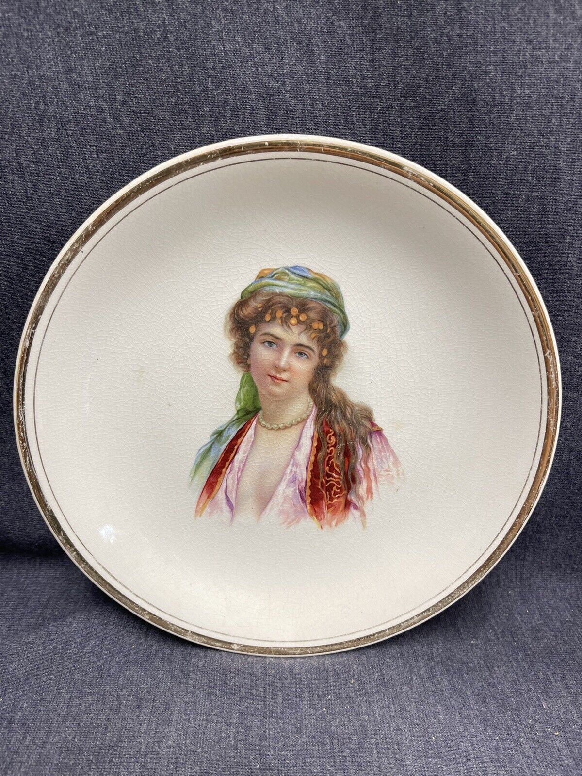 Rare May 1908 Souvenir Plate Drummers Ste Genevieve Missouri - Harker Pottery