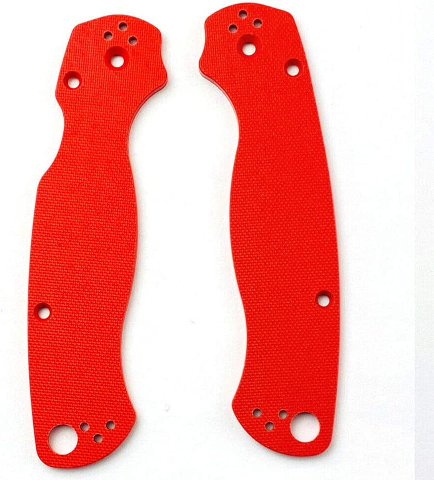 2PCS Custom G10 Handle Scales Patches for Spyderco Paramilitary 2 Red NEW