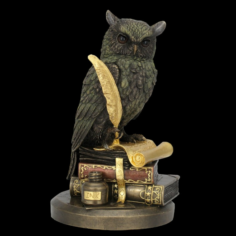 OWL OF WISDOM ON BOOKS - COLOR VERONESE (WU75033A5)