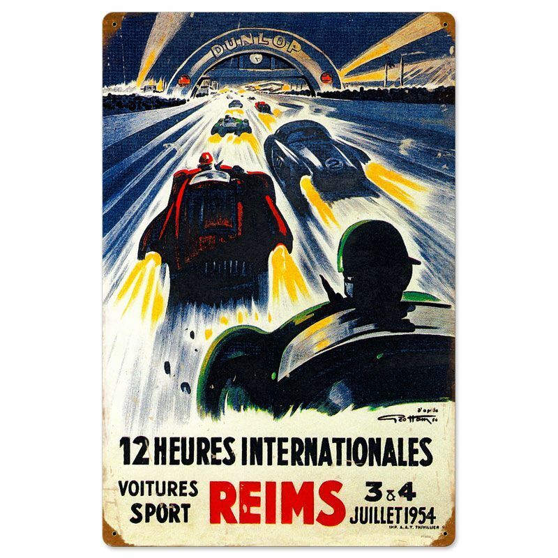 REIMS RACE TRACK DUNLOP TIRES AD 24\