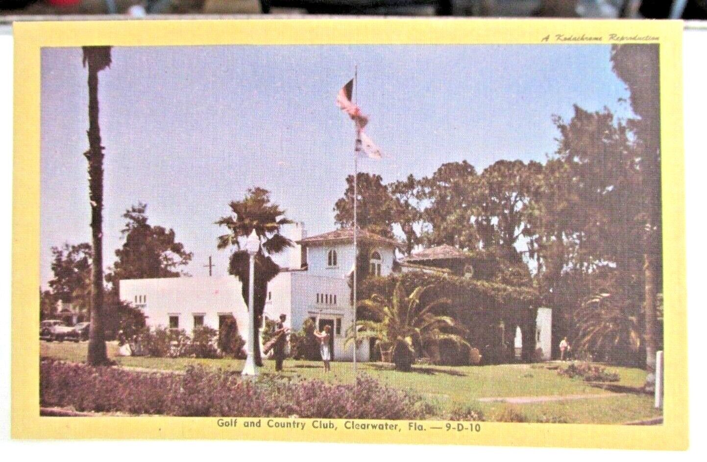 Vintage CLEARWATER FLORIDA FL., Postcard, GOLF & COUNTRY CLUB Mitchell Wholesale