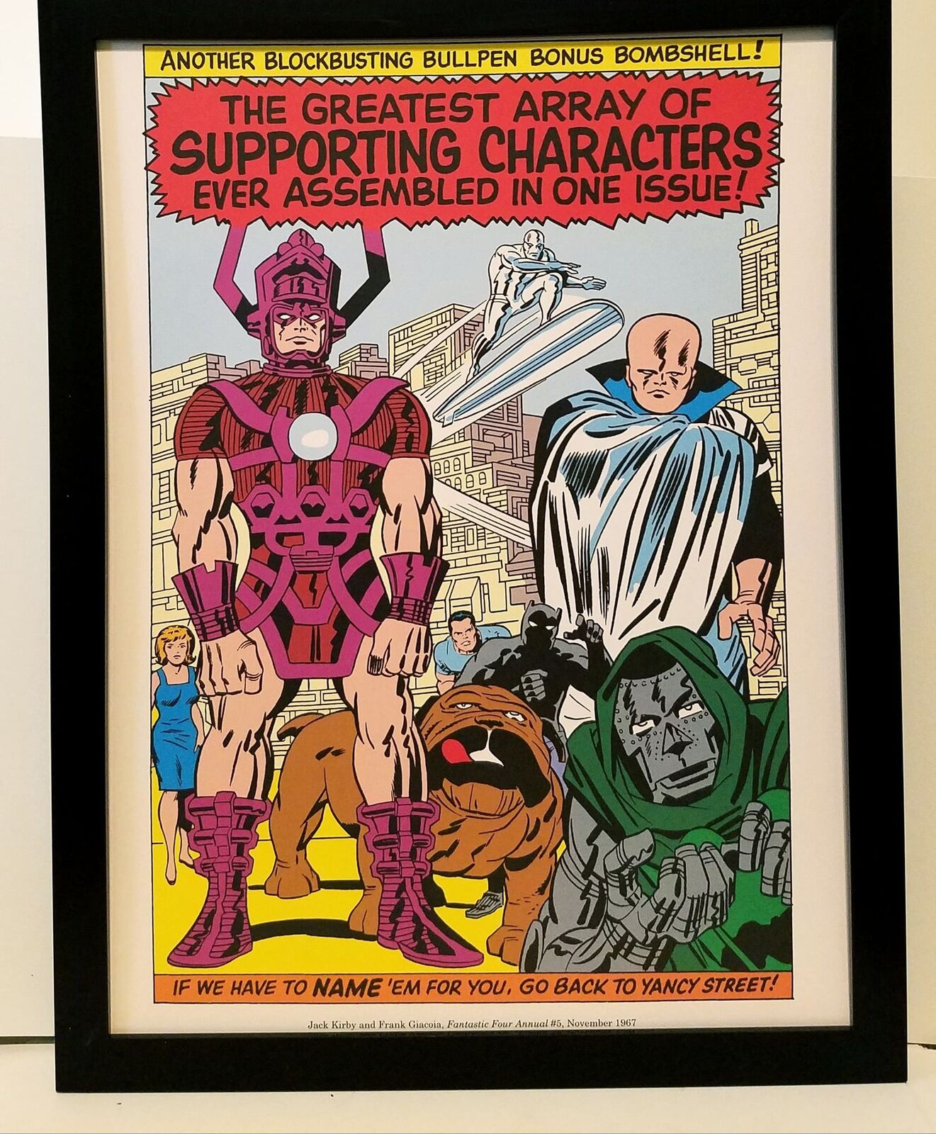 Fantastic Four Gallery by Jack Kirby 9x12 FRAMED Marvel Comics Vintage Art Print