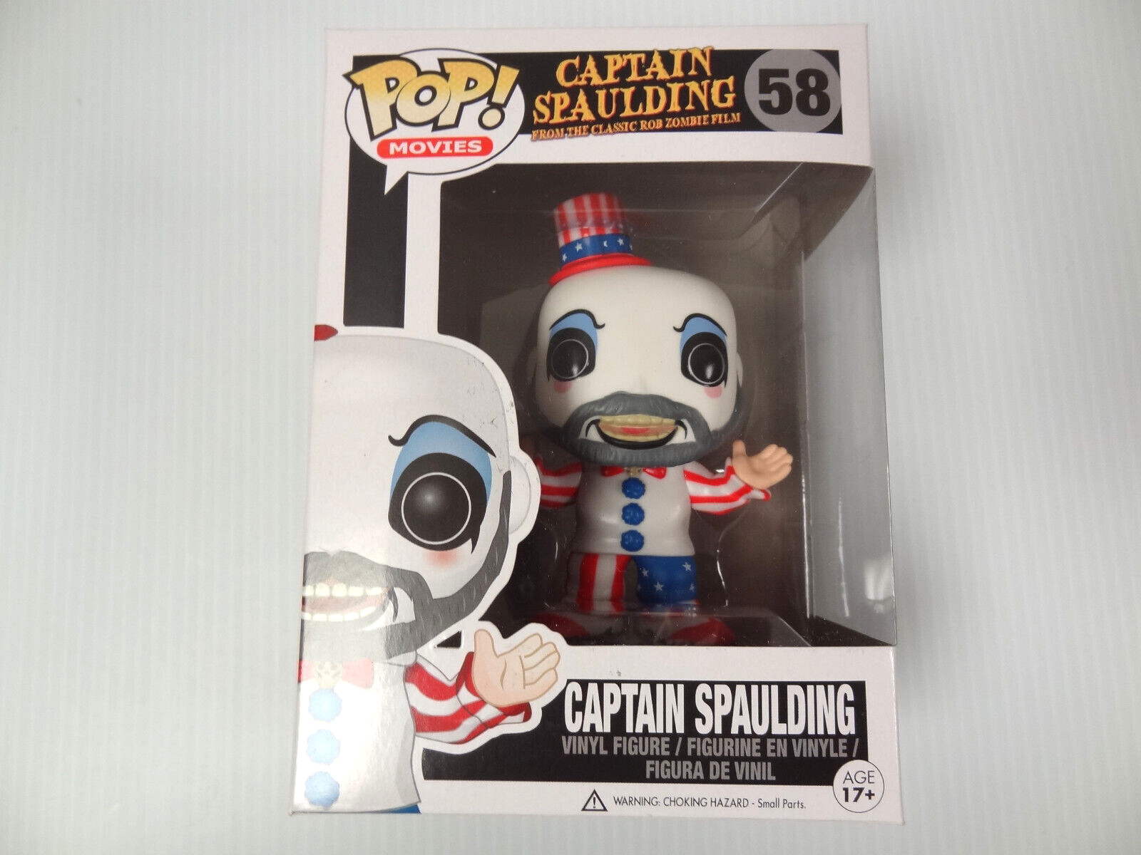 Funko POP Captain Spaulding Figure #58 NEW DAMAGED BOX Rob Zombie Film AUTHENTIC