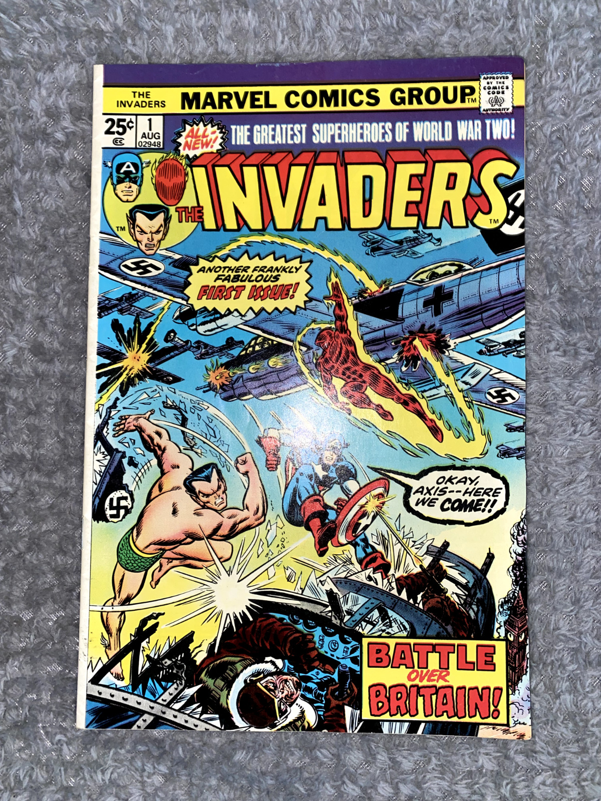 🔥INVADERS #1 / 1ST TEAM APPEARANCE OF THE INVADERS /MARVEL COMICS🔥