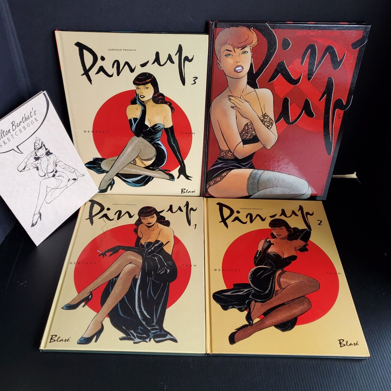 Lot of 4 Pin-Up Books Berthet Yann Vols 1 2 3 5 plus Bonus Sketchbook