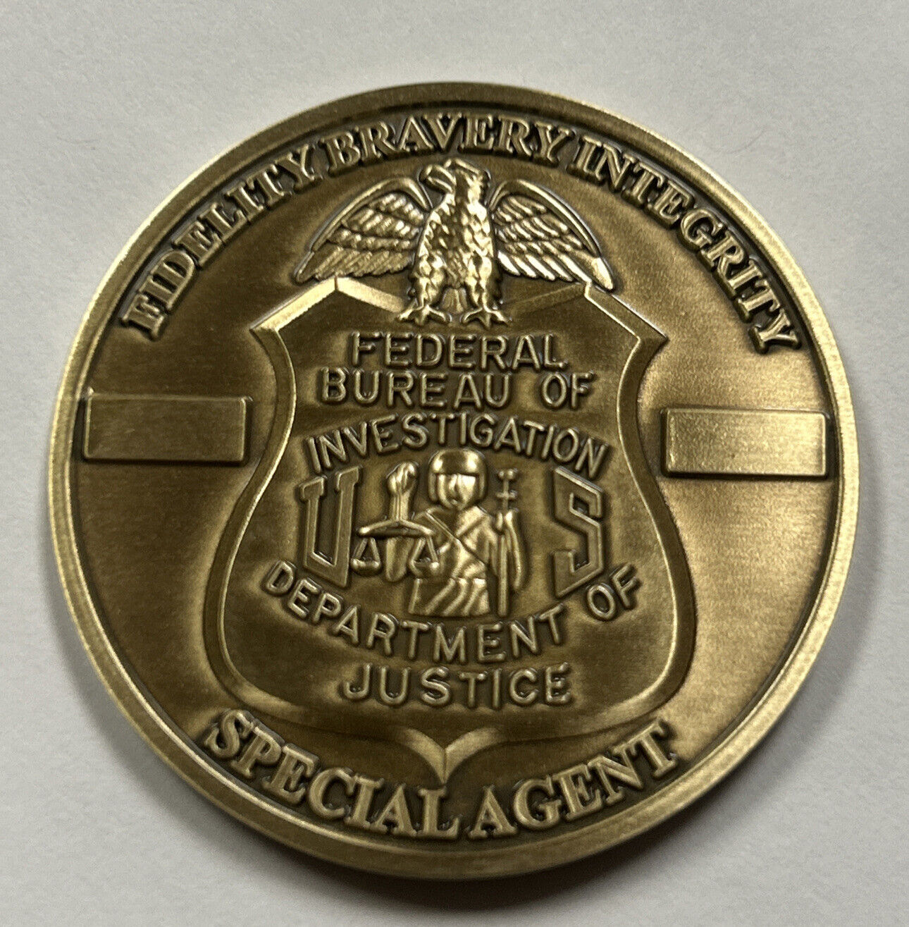 DOJ Federal Bureau Of investigation FBI Saint Michael Challenge Coin