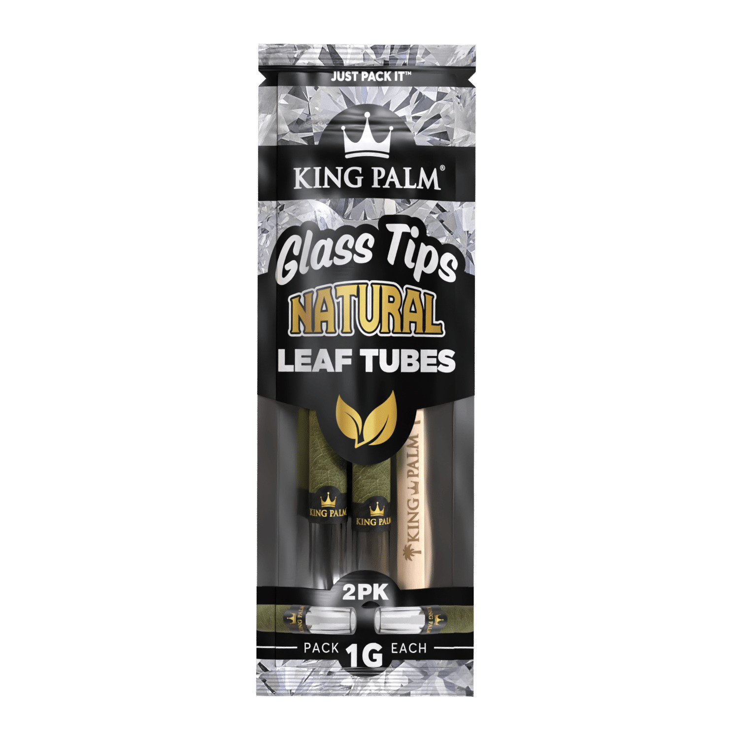 King Palm | Mini Size | Natural Cones with Glass Tips | 1 Pack